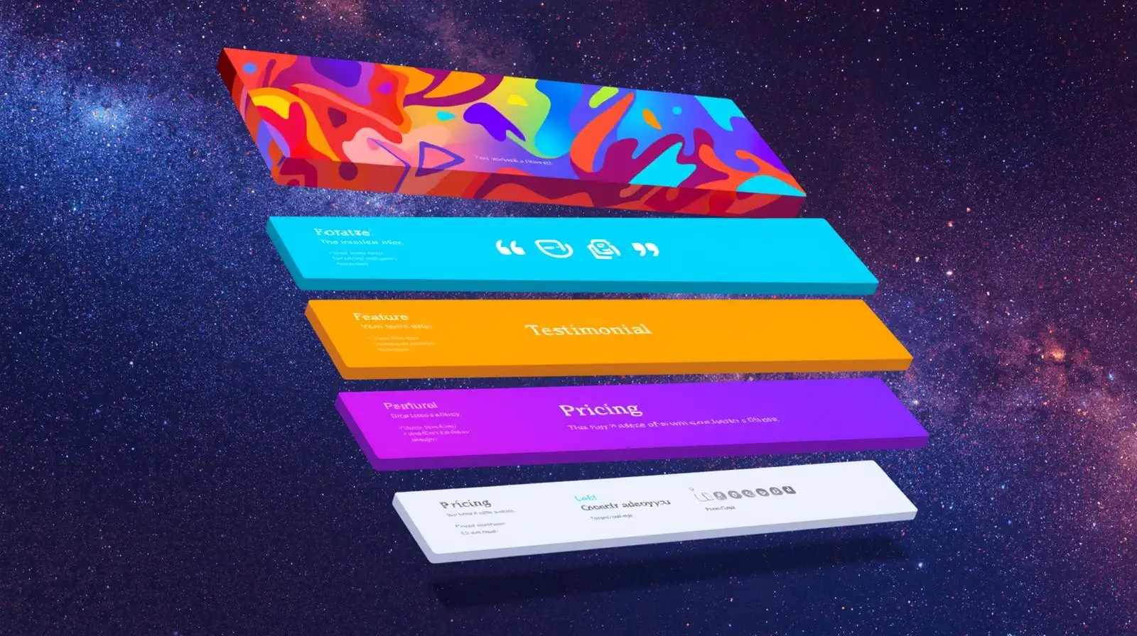 Conversion optimized landing page layout example